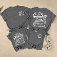 Personalized Matching Family Cruise Shirts & Baby Rompers, Nautical Smith Family Vacation 2026, Soft Cotton Tee for Kids, Mom, Dad