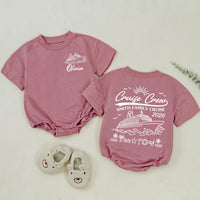 Personalized Matching Family Cruise Shirts & Baby Rompers, Nautical Smith Family Vacation 2026, Soft Cotton Tee for Kids, Mom, Dad