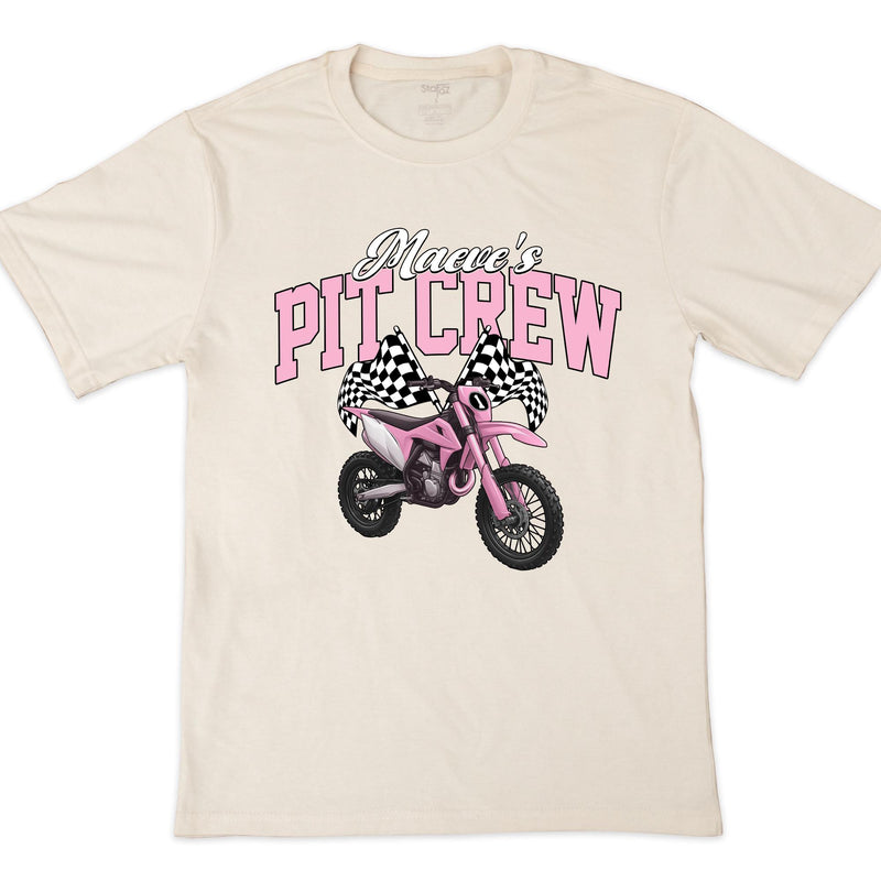 Personalized Matching Family Dirt Bike Shirts, Fast One 1st Birthday Outfit for Baby, Toddler, Mom & Dad, Pink Motocross Party Tees