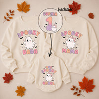 Personalized Matching Family Halloween Shirts - Spooky Mama, Dada & Baby Ghost Sweatshirts - Custom Soft Cotton Fall Outfits