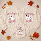 Personalized Matching Family Halloween Shirts - Spooky Mama, Dada & Baby Ghost Sweatshirts - Custom Soft Cotton Fall Outfits