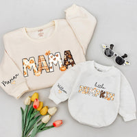 Personalized Matching Family Pumpkin Shirts - Mama, Dada, Little Pumpkin Fall Tees - Custom Names on Soft Cotton for Autumn Outings