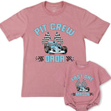 Personalized Matching Family Racing Shirts with Pit Crew Design, Fast One Romper for Baby's 1st Birthday, Soft Cotton for All Ages
