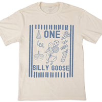 Personalized Matching Family Shirts with 'One Silly Goose' Artwork, Custom Name & Age, Soft Cotton for Baby, Toddler, Mom, Dad, First Birthday