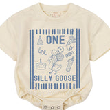 Personalized Matching Family Shirts with 'One Silly Goose' Artwork, Custom Name & Age, Soft Cotton for Baby, Toddler, Mom, Dad, First Birthday