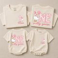 Personalized Matching Family Silly Goose First Birthday Outfit Set with Cute Goose Artwork for Baby, Toddler, Mom, and Dad in Soft Cotton