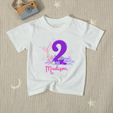 Personalized Mermaid 2nd Birthday Silk Banner with Name, Under the Sea Party Decor for Toddler Girls, Custom Birthday Celebration Sign