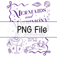 Personalized Mermaid Bachelorette Party Banner with Coastal Purple Design, Custom Name and Date Silk Backdrop for Beach Celebrations