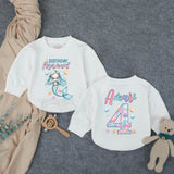 Personalized Mermaid Birthday Romper for Kids, Custom Name and Age, Soft Cotton Bubble Outfit, Matching Family Under the Sea Theme
