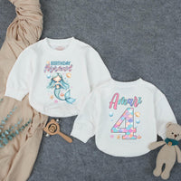 Personalized Mermaid Birthday Romper for Kids, Custom Name and Age, Soft Cotton Bubble Outfit, Matching Family Under the Sea Theme