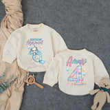 Personalized Mermaid Birthday Romper for Kids, Custom Name and Age, Soft Cotton Bubble Outfit, Matching Family Under the Sea Theme