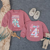 Personalized Mermaid Birthday Romper for Kids, Custom Name and Age, Soft Cotton Bubble Outfit, Matching Family Under the Sea Theme