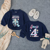 Personalized Mermaid Birthday Romper for Kids, Custom Name and Age, Soft Cotton Bubble Outfit, Matching Family Under the Sea Theme