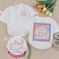 Personalized My 1st 4th of July Baby Romper America’s 250th Birthday Toddler Outfit Red and Blue Patriotic USA Shirt Custom Name Gift
