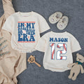 Personalized In My Baseball Brother Era Romper Baby Boy Outfit Custom Name and Number Sports-Themed Toddler Clothes for Game Day Gift