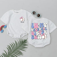 Personalized In My Baseball Sister Era Bubble Romper Baby Girl Gift Retro Pastel Gameday Outfit Soft Cotton Birthday Party