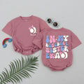 Personalized In My Baseball Sister Era Bubble Romper Baby Girl Gift Retro Pastel Gameday Outfit Soft Cotton Birthday Party