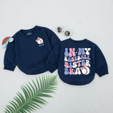 Personalized In My Baseball Sister Era Romper for Girls Cute Bow Design Pastel Colors Baby Gift Comfortable Cotton Game Day Outfit