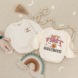 Personalized My First Halloween Baby Romper with Pumpkin Ghost Design Infant Fall Outfit Soft Cotton Toddler Costume Festive Celebration