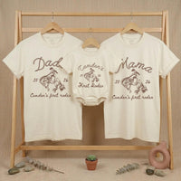 Personalized My First Rodeo Family Shirts with Cowboy Design, Custom 1st Birthday Outfits for Baby, Toddler, Mama, Dad, Cake Smash Gift