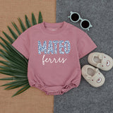 Personalized Navy Leopard Print Romper Mateo Ferris Baby Boy Outfit Soft Cotton Wild Animal Gift Custom Name Safari Style