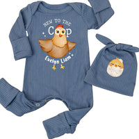 Personalized New to the Coop Baby Romper with Cute Chicken Design, Soft Cotton Farm Animal Bodysuit, Baby Shower Gift, Newborn Coming Home Outfit