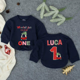 Personalized Oh What Fun 1st Birthday Baby Romper - Custom Holiday Outfit for Boys - Soft Cotton Long Sleeve Christmas Toddler Clothes