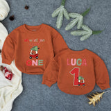 Personalized Oh What Fun 1st Birthday Baby Romper - Custom Holiday Outfit for Boys - Soft Cotton Long Sleeve Christmas Toddler Clothes
