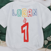 Personalized One for the Books 1st Birthday Matching Family Shirts Custom Name Baby Toddler Outfit Colorful Bookworm Theme Party Gift