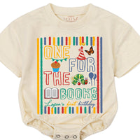 Personalized One for the Books 1st Birthday Matching Family Shirts Custom Name Baby Toddler Outfit Colorful Bookworm Theme Party Gift