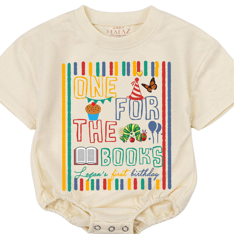 Personalized One for the Books 1st Birthday Matching Family Shirts Custom Name Baby Toddler Outfit Colorful Bookworm Theme Party Gift