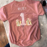 Personalized Storybook Theme Baby Romper with 'One for the Books' Artwork, First Birthday Outfit, Soft Cotton Long Sleeve Infant Clothes