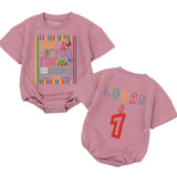 Personalized One for the Books Baby Romper Logan's First Birthday Outfit Girl Party Clothes Colorful Bookworm Design Cotton Comfortable Gift