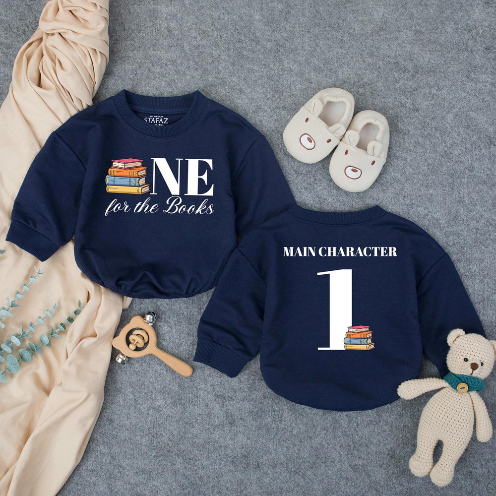 Personalized One for the Books First Birthday Outfit Baby Romper Main Character 1st Birthday Shirt Book Theme Toddler Party Gift