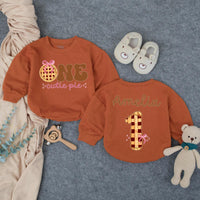 Personalized One Cutie Pie Baby Romper First Birthday Outfit with Name Fall Thanksgiving Pie Design Adorable Infant Clothes Gift