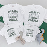 Personalized One Happy Camper Shirt Family Birthday Outfit Custom Names Cotton Soft Camping Theme for Baby Toddler Party Celebration