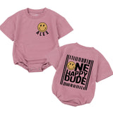 Personalized One Happy Dude First Birthday Bodysuit for Baby Boys Soft Cotton Long Sleeve Romper Custom Name Gift