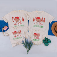 Personalized One Little Meatball Birthday Shirt Toddler Romper Family Matching Tees Custom Italian Design First Birthday Outfit Gift