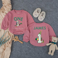 Personalized One Lucky Duck Romper First Birthday Outfit Mallard Theme Soft Cotton Southern Boy Clothes Party Hat Custom Name