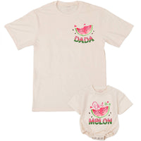 Personalized One in a Melon Birthday Shirts, Watercolor Watermelon Slice Design Family Matching Outfit for Baby, Toddler, Kids, Adults
