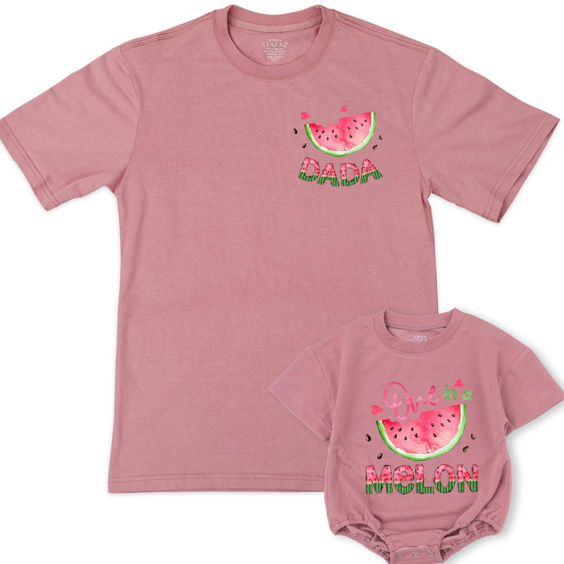 Personalized One in a Melon Birthday Shirts, Watercolor Watermelon Slice Design Family Matching Outfit for Baby, Toddler, Kids, Adults