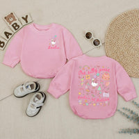 Personalized One Silly Goose 1st Birthday Romper Baby Girl Outfit Pastel Party Hat Balloons Cute Gift Soft Cotton Infant Clothes