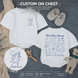 Personalized 'One Silly Goose' 1st Birthday Romper Baby Girl Party Outfit Blue Cotton, Custom Name Celebration Gift