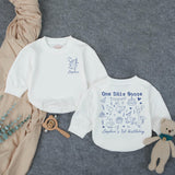 Personalized 'One Silly Goose' 1st Birthday Romper Baby Girl Party Outfit Blue Cotton, Custom Name Celebration Gift