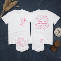 Personalized One Silly Goose Birthday Outfit for Baby Girl, Custom Pink Romper with Geese Party Design Family Matching Shirts Gift