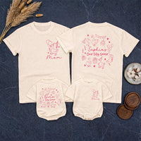 Personalized One Silly Goose Birthday Outfit for Baby Girl, Custom Pink Romper with Geese Party Design Family Matching Shirts Gift