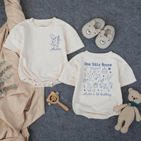 Personalized One Silly Goose First Birthday Outfit for Baby Boy or Family Shirts Custom Name and Age Whimsical Party Design in Blue