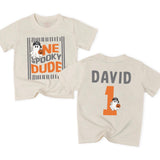 Personalized One Spooky Dude Halloween Matching Family Shirts & Baby Bodysuits, Custom Soft Cotton First Birthday Outfit for Fall Celebrations