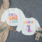 Personalized One in the Sun Bubble Romper First Birthday Girl Outfit Custom Name Summer Party Baby Gift with Flamingo Popsicle Graphics