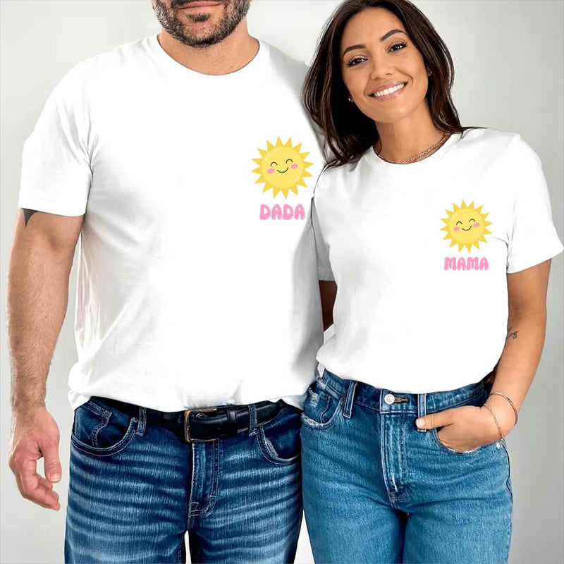 Personalized One in the Sun First Birthday Shirt for Girls, Custom Name Summer Party Outfit with Family Matching Tees, Bright Fun Design